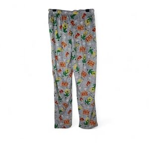 ELF Fleece Pajama Bottoms Fleece Gray Son of a Nutcracker Sz M Christmas Unisex